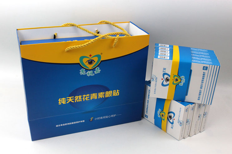 哪里可以做禮盒包裝？護(hù)眼神器亮視嘉護(hù)眼貼禮盒包裝+手提袋套裝出自長(zhǎng)沙印刷廠
